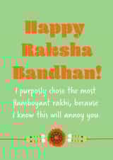 Fun Happy Raksha Bandhan card for brother created by Kamiya Chirodian