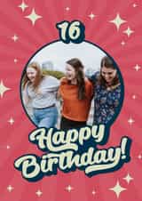 Personalised Birthday Photo Card created by Evie Garnett Designs - teen typography Birthday Personalised Photo Card 11838