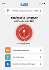 Hangover Alert Birthday Card - Funny - You Have A Hangover Until Sunday Night created by Cards from Designers