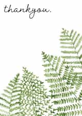 Thankyou 'fern' created by Arty Bee Designs