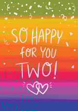 LGBT Rainbow - wedding engagement card created by Fox Card Co