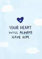 Sympathy Card Loss of Him created by Fox Card Co