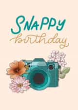 Snappy Birthday Floral Camera Birthday Card created by The Creative Baker GB