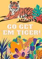 Go Get 'Em Tiger, Good luck or Congratulations Card created by Kelly Martin