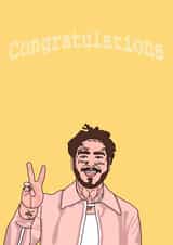 Post Malone Congratulations Card created by LydiasDesignsCo