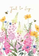 Just to say Floral card created by Hannah Owen Illustrates
