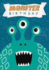 Kids Monster Birthday Card created by Zoe Chapman Design