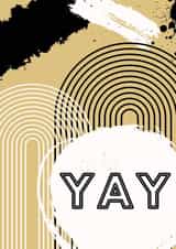 YAY, Abstract Celebration Card created by Sally Shannon