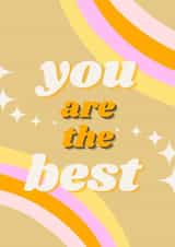 You Are The Best- Retro Thank you Card created by Sally Shannon