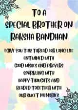 Sweet Raksha Bandhan Card for Brother created by Paper Wishes Co
