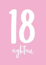 Girls pink 18th birthday card created by 1103 co