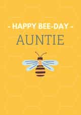 Happy Bumblebee Birthday Card for Auntie created by ERC Design