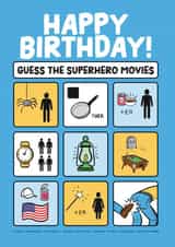 Fun Birthday Card - Guess the Superhero - Movie created by Daniel Benney