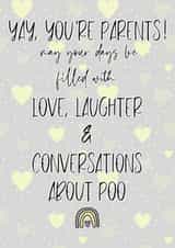 New baby congratulations card for the parents created by Fern Furness