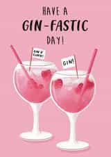 Gin-fastic Birthday Card created by Sophie Kent Illustration