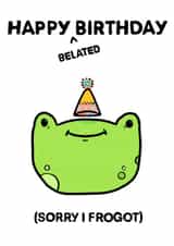 Belated Frog Birthday Card created by RadishandDuck