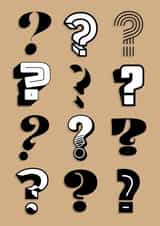 A curiosity of question marks created by Sarah Hyndman