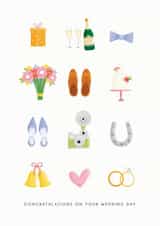 Traditional Wedding Illustrations Card created by Kimberley Rose Studio