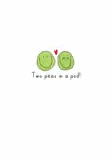 Two peas in a pod, Love Card created by Violet Owen Designs