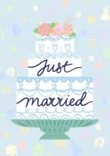 Just Married - Wedding Cake Card created by Jessie Maeve Studio