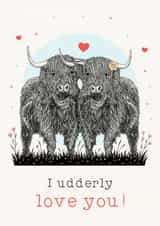 Cute Highland Cows- Pun- Card created by Beth Higgins Art