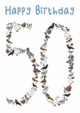 50th Bird Birthday Card created by NorthernRainbowArt