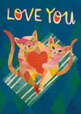 Love You Cat Card created by Kamilya Panina