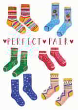 Cute Engagement Card / Wedding Card / Anniversary Card - Socks - Perfect Pair created by Katie Whitton Design