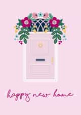 Pretty Front Door New Home Card - Pink Door - Happy New Home created by Little Lou Makes