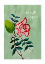 Floral thank you card created by ME Illustrations