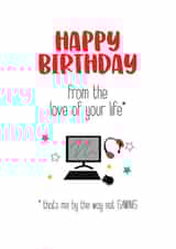 Funny Birthday card for the gamer in your life created by Silly Prints