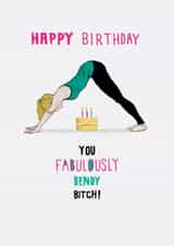 Fabulously bendy bitch yoga design created by Pencilface