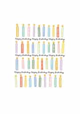 Colourful candles birthday card created by Katie Moody