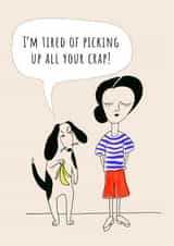  'Tidy Dog Boss' Birthday card created by Pig + Plums