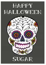 Happy Halloween Sugar Skull Card created by Knick Knack Crafts