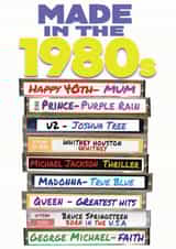 Happy 40th Mum Birthday Card- 80s Music Cassettes Albums created by ShortRound888