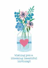 Masons Jar Flowers Birthday created by Zoe Chapman Design