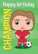 Cute Liverpool football birthday card for girls created by essjay