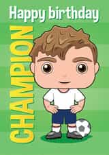 Cute England football birthday card for boys 1001 created by essjay