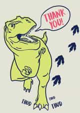 Thank You T-Rex Card created by Studio Peers
