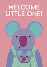 Welcome little one, new koala baby card created by Emma TK Design