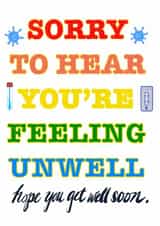 Get Well Soon Covid Rainbow Typed card created by Nina Modray