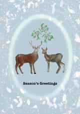 A Little Ho Ho Ho with the Stag, Doe and Mistletoe created by Nina Modray