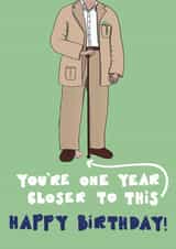 Rude Birthday Card - Saggy Balls - You're One Year Closer To This created by Triple Kiss Designs