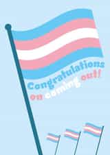 Congratulations On Coming Out Transgender Pride Card created by Kai Jed Creative