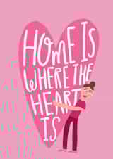 Cute Contemporary Love Heart New Home Card - Home Is Where The Heart Is created by ems le tocq