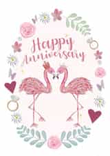 Flamingo Lovers, Anniversary Card created by Samantha Hart