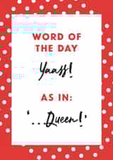Yaass! Card created by Saffron Lanser Design