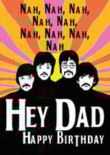 Beatles Happy Birthday card for Dad created by Kitty Strand