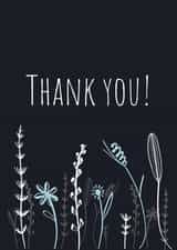 Floral pattern thank you card created by Mayah Wetherell